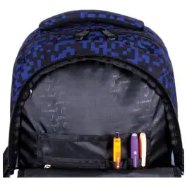 Ranac đački anatomski 3zipa 1džep AB200 Blue Bricks 25.Head 502025049 crno- plavi 000021128