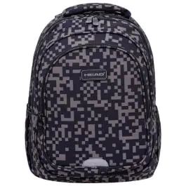 Ranac đački anatomski 2zipa 1džep veći AB300 Grey Bricks 24.Head 502024119 crno-sivi 000021096