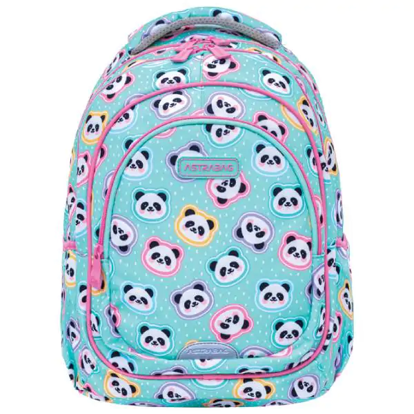 Ranac đački anatomski 3zipa AB330 Minty Pandas 25.Astrabag 502025010 tirkizni 000021116