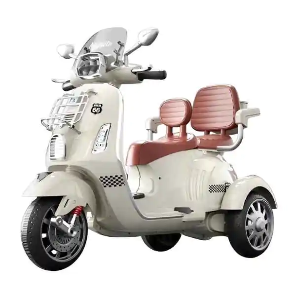 Dečiji motor na akumulator dvosed 12V Vespa bež