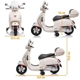 Vespa na akumulator za decu 143 bela