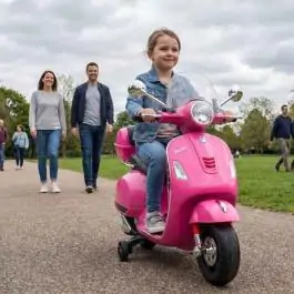 Vespa na akumulator za decu 143 roze