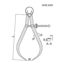 INSIZE Šestar sa oprugom 7262-150