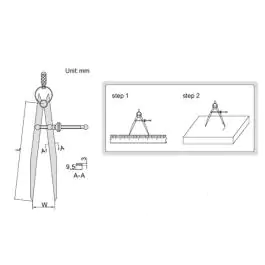 INSIZE Šestar sa oprugom 7260-200