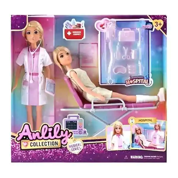 Lutke doktorka i pacijent na krevetu CT316493