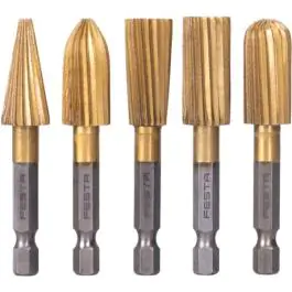 Rotaciona turpije - glodala FESTA – set od 5 komada, sa TiN presvlakom