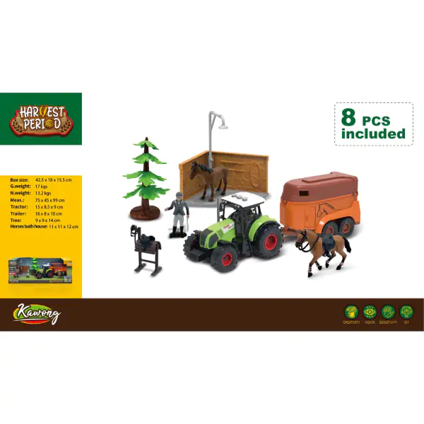 Traktor i prikol sa konjima CT691938