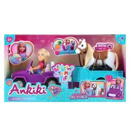 Lutkica 13cm u autu sa konjem CT749302