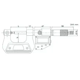 INSIZE Mikrometar za navoj digitalni 50-75 mm 3581-75A