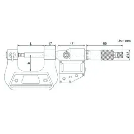 INSIZE Mikrometar za navoj digitalni 0-25 mm 3581-25A