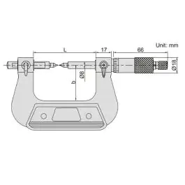 INSIZE Mikrometar za zupčanike 75-100 mm 3291-100