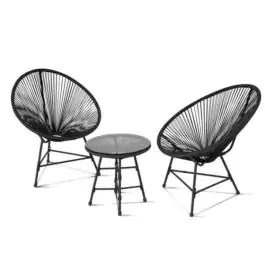 Bistro set od čelika i ratana, 3 dela 32-741000
