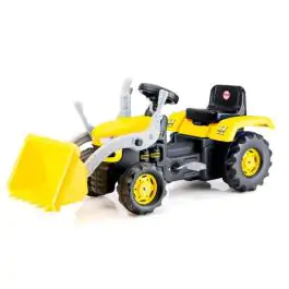 Dečiji traktor na pedale sa kašikom za utovar žuti Doly Toys