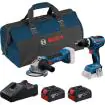Bosch akumulatorski set alata GSB 18V-65 + GWS 18V-8 + 2x GBA 4,0 Ah + torba, 0615A5008Z