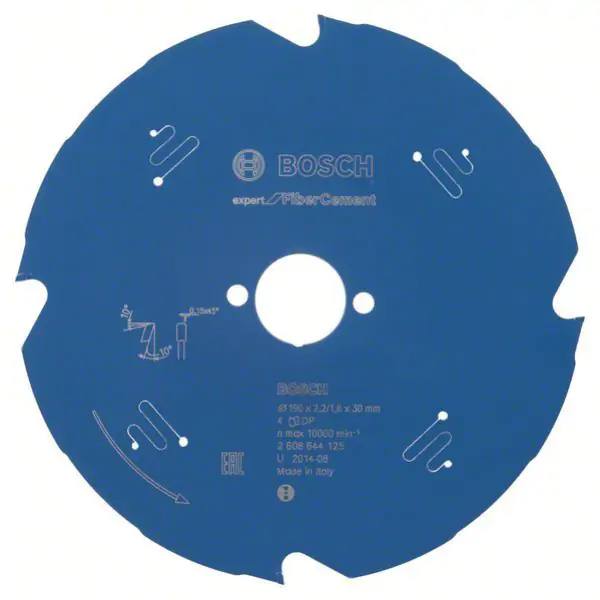 List kružne testere Expert for Fibre Cement 190 x 30 x 2,2 mm, 4 Bosch 2608644125, 190 x 30 x 2,2 mm, 4