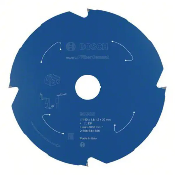 Expert for Fibre Cement list kružne testere za akumulatorske testere 190x1.8/1.2x30 T4 Bosch 2608644556, 190x1.8/1.2x30 T4