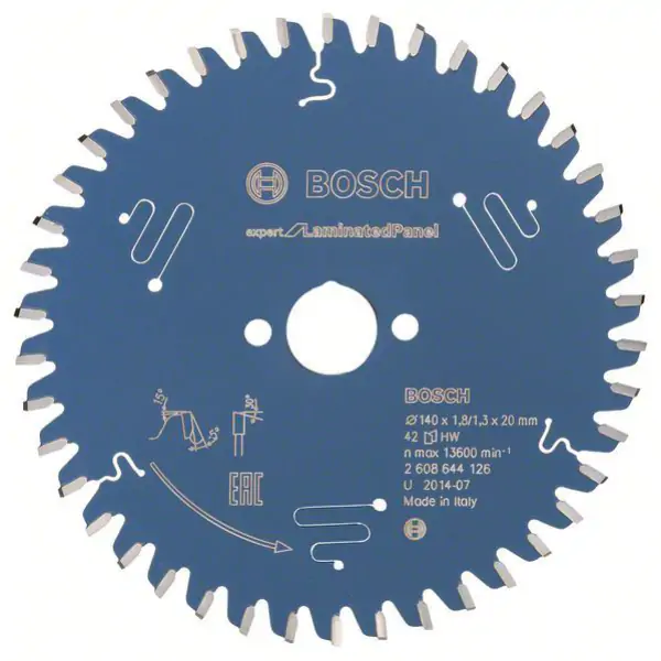 List kružne testere Expert for Laminated Panel Bosch 2608644126, 140 x 20 x 1,8 mm, 42