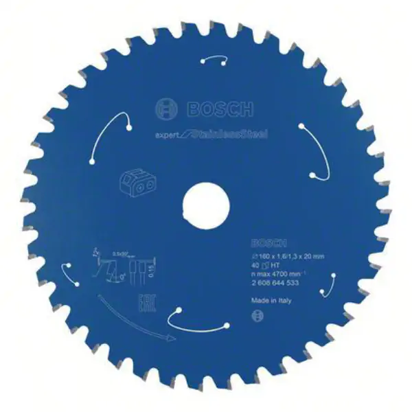 Expert for Stainless Steel list kružne testere za akumulatorske testere 160x1.6/1.3x20 T40 Bosch 2608644533