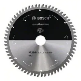 Standard for Aluminium list kružne testere za akumulatorske testere 216x2,2x30 T64 Bosch 2608837776, 216x2,2x30 T64