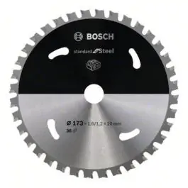 Standard for Steel list kružne testere za akumulatorske testere 173x1.6/1.2x20 T36 Bosch 2608837750, 173x1.6/1.2x20 T36