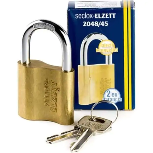 Elzett mesingani katanac 55 mm sa 2 ključa