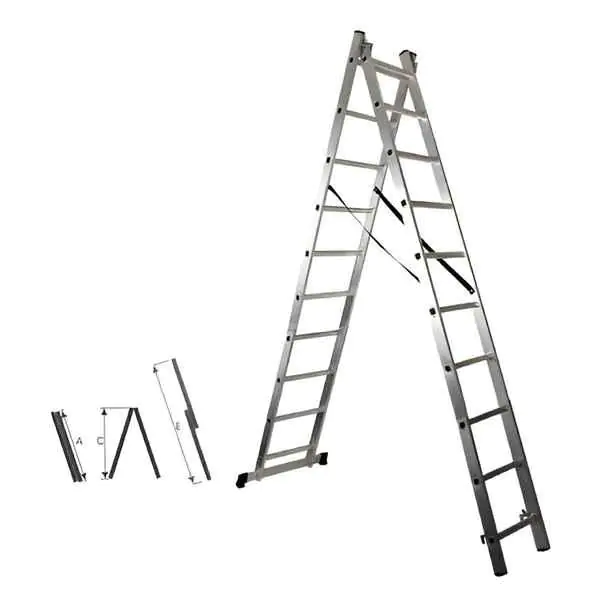 Merdevine aluminijumske 2x10