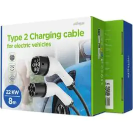 EV-T2MF-22KW-8M Gembird Kabl za punjenje Type 2, 32A trofazni (22 kW), 8 m