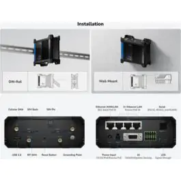 Cudy IR04_EU,4G LTE Cat 4 N300 Industrial Wi-Fi Router,4G Cat. 4 with Max 150 Mbps DL,300 Mbps Wi-Fi