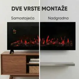 PROSTO 2u1 električni 40" multikolor kamin 2000W