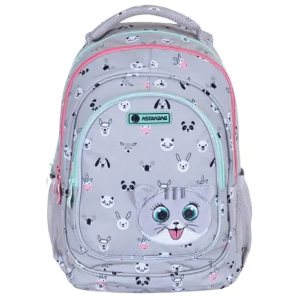 Ranac đački anatomski 3zipa AB330 Kitty The Cute 24./25.Astrabag 502023070 sivi