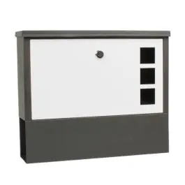 Poštansko sanduče 360x300x100mm crno-sivo HAUS