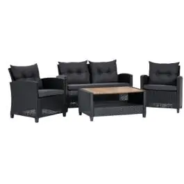 Lounge garnitura VEN 4os. crna