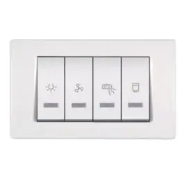 Sklopka za kupatilo mode indikat. 2x10+2x16a 250v~ horiz., bela ALING-CONEL