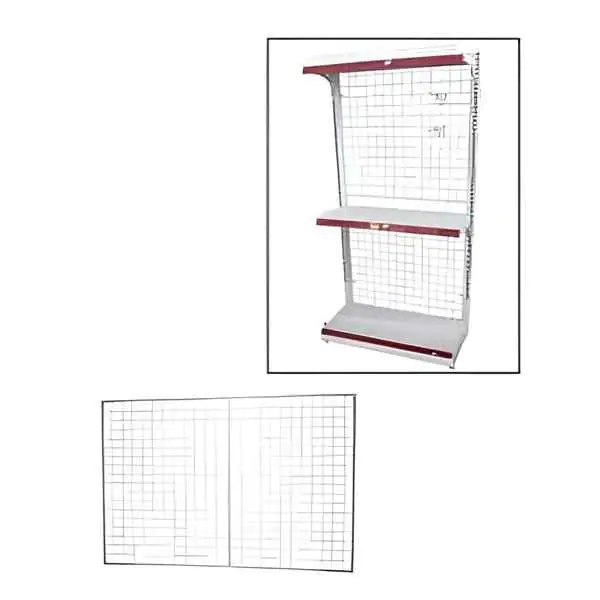 Polica za prodavnice- mrežasta leđa 1400x860 mm WOMAX