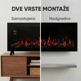 PROSTO 2u1 električni 50" multikolor kamin 2000W