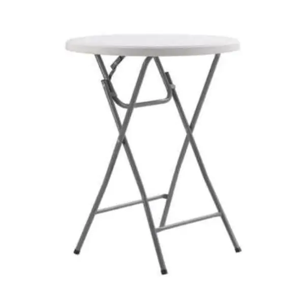 Okrugli barski sto 80 cm, beli