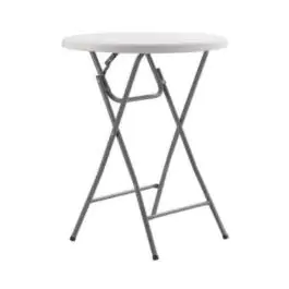 Okrugli barski sto 80 cm, beli