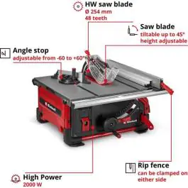 Naslov proizvoda  Einhell TE-TS 10 T stoni cirkular 2000 W