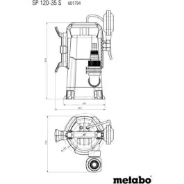 Metabo potapajuća pumpa SP 120-35 S