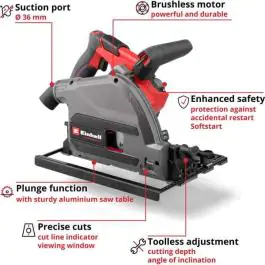 Einhell Professional TP-PS 18/165 Li BL Solo akumulatorska uranjajuća testera 18V Ø165 mm