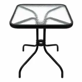 Baštenski sto 60 x 60cm staklo metal