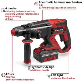 Einhell TE-HD 18/20 Li akumulatorska bušilica čekić 18V (1x4,0Ah)