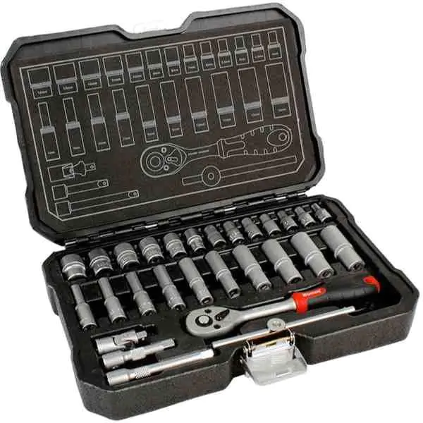 Ključ nasadni sa račnom 1/4" set 28 kom