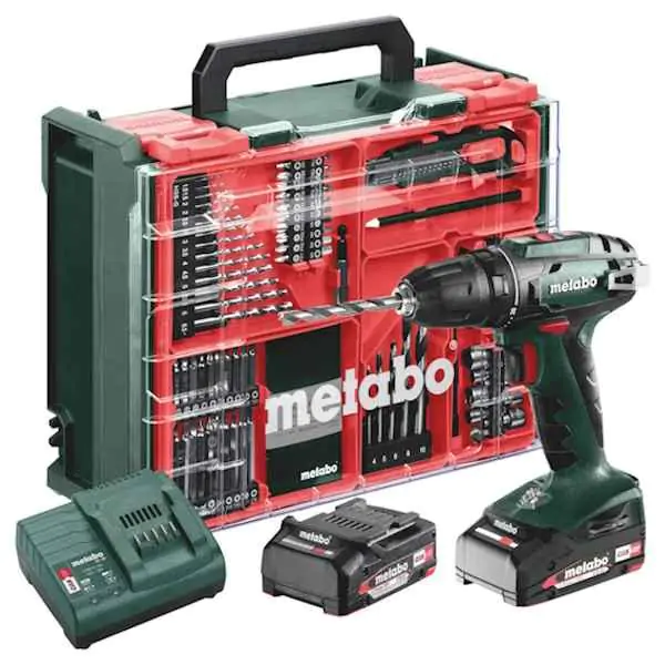 Metabo BS 18 L Set (614051710) – Akumulatorska bušilica-odvrtač sa 74 dodatka