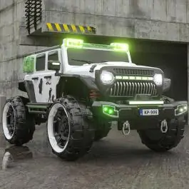 Dzip za decu monster 12v 7ah 4motora MB 6128 BELA
