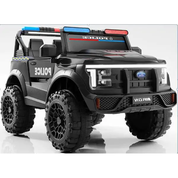 Dzip za decu polis 12v 2motora rc MB 0345 CRNA