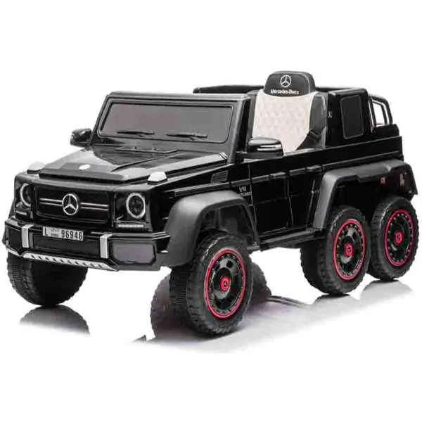 Mercedes-Benz G63 AMG 6x6 dečiji auto na akumulator 12V sa daljinskim upravljačem – crni Premium