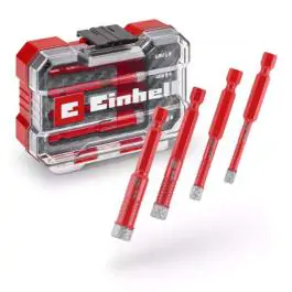 Einhell Dijamantske krune za pločice XS-CASE 4-delni set (5 / 6 / 8 / 10 mm) za suvo bušenje