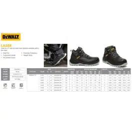DeWalt DWF50031-122 Laser Duboke zaštitne radne cipele S1-P SRA zaštita 43