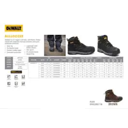 DeWalt DWF50306-132 Bulldozer zaštitne duboke radne cipele S3 WR HRO SRC zaštita veličine 46